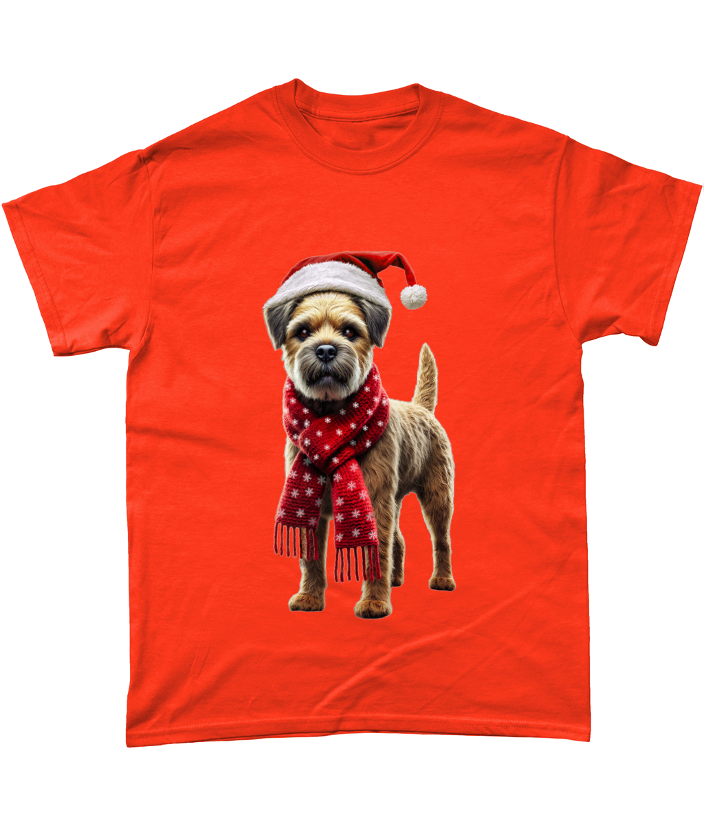 Border Terrier Festive Fallon T-Shirt (Standard)