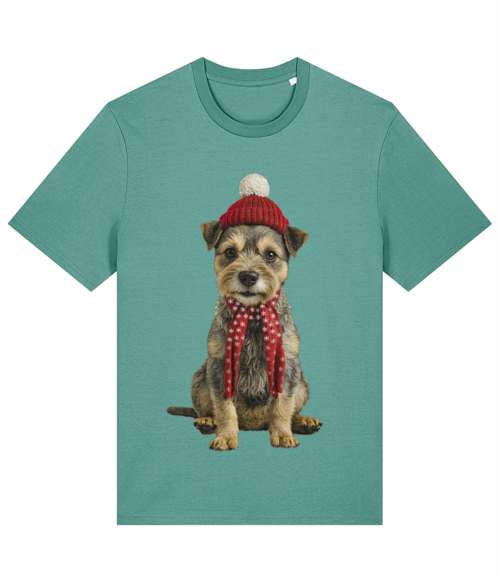 Border Terrier Festive Tadhg T-shirt (Premium)