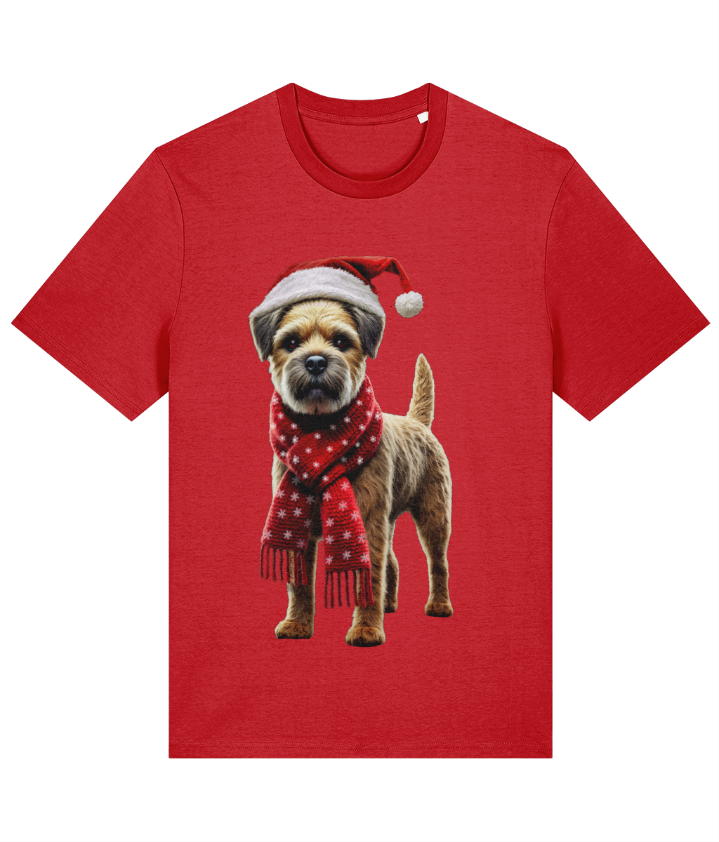 Border Terrier Festive Fallon T-shirt (Premium)