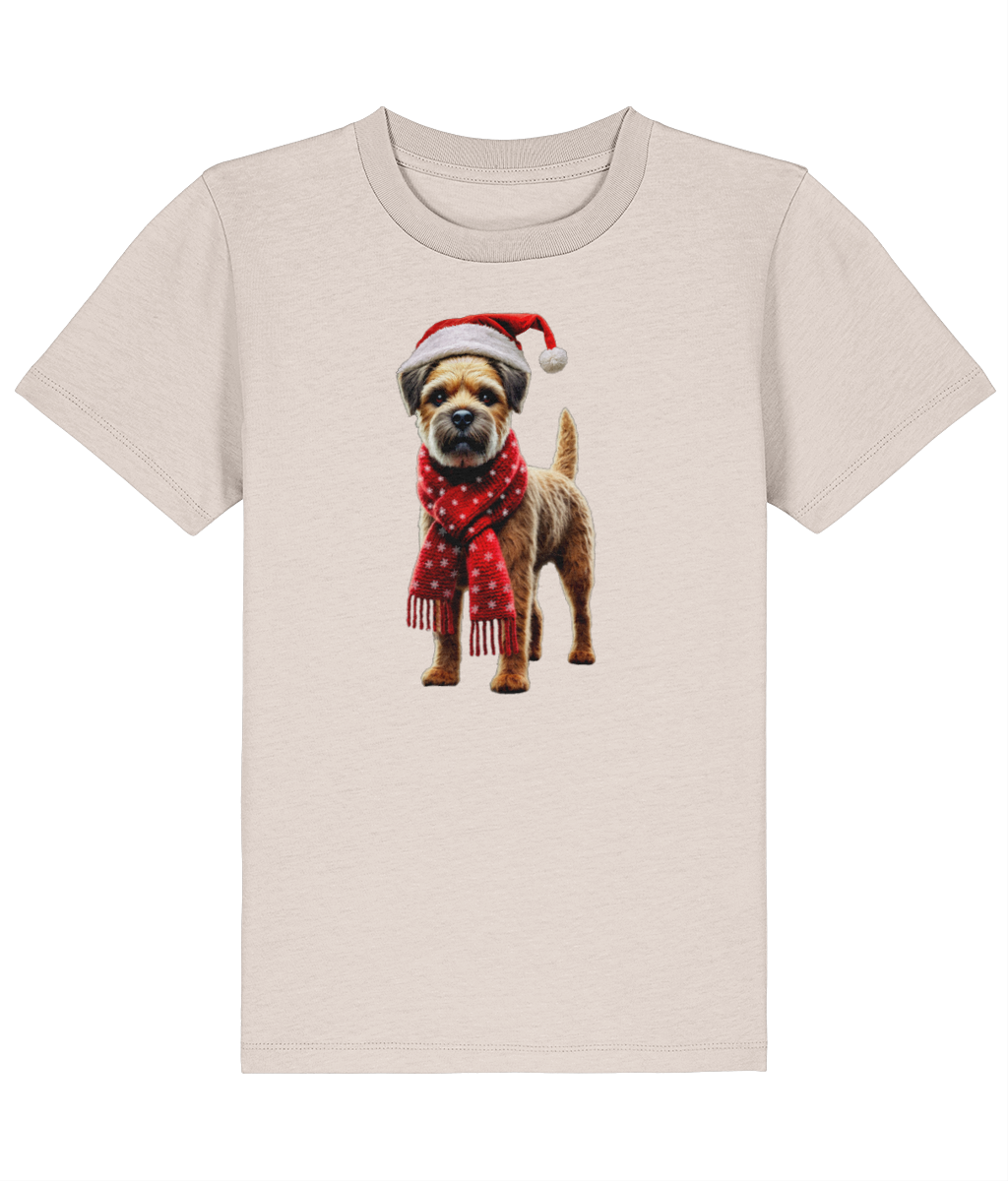 Border Terrier Festive Fallon Childrens T-shirt (Premium)