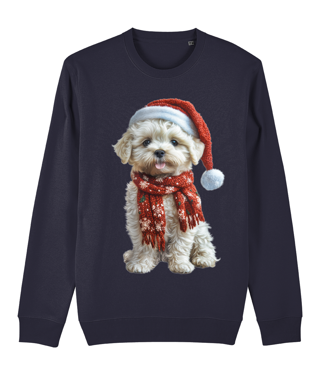 Bichon Frise Festive Lennon Sweatshirt (Premium)