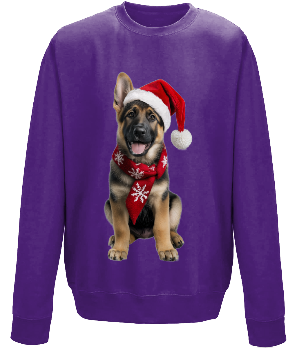 German Shepherd Festive Prince Childrens Sweatshirt (Standard)