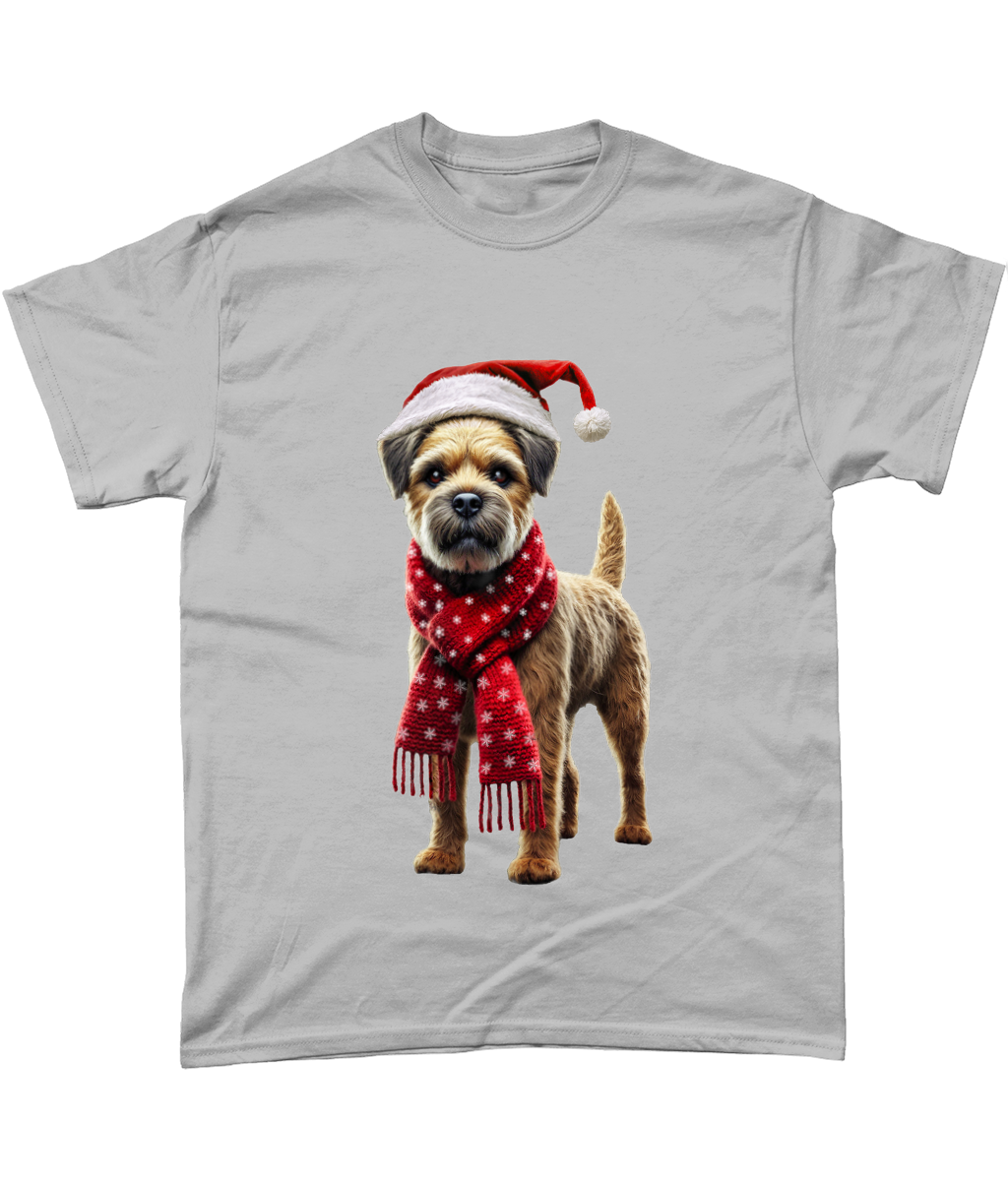 Border Terrier Festive Fallon T-Shirt (Standard)