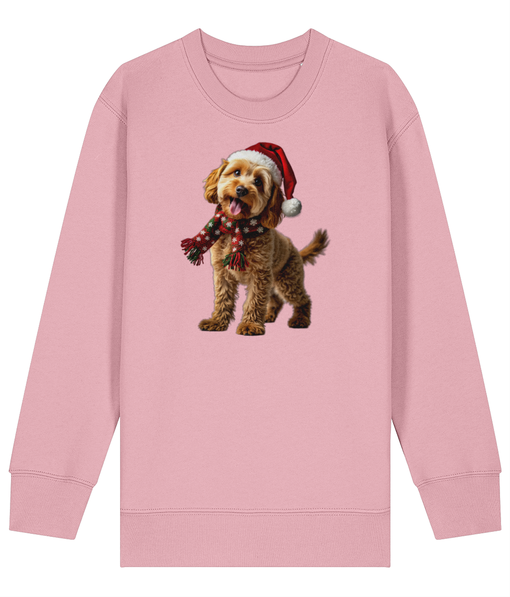 Cockapoo Festive Carwyn Childrens Sweatshirt (Premium).