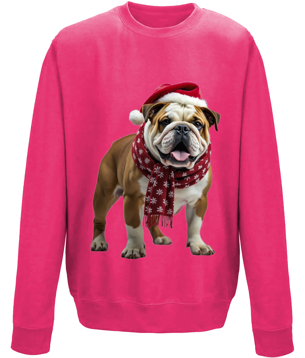 Bulldog Festive Menna Childrens Sweatshirt (Standard)