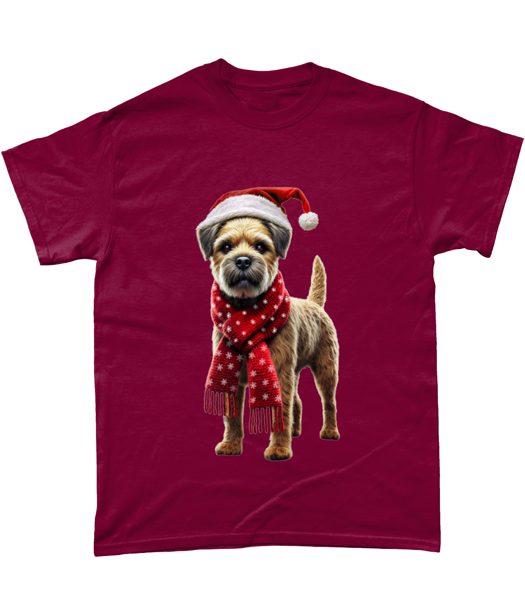 Border Terrier Festive Fallon T-Shirt (Standard)