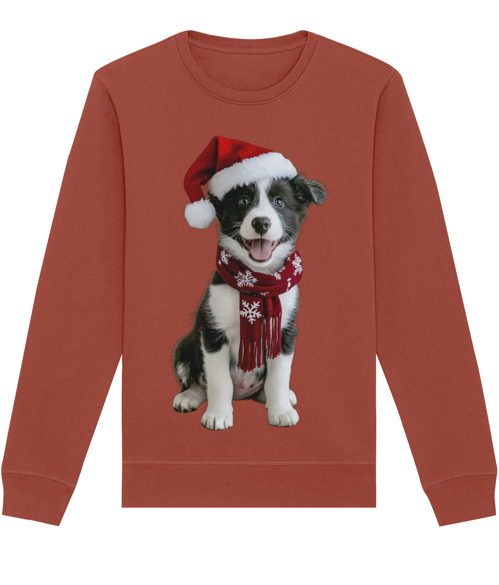 Border Collie Festive Pup Sweatshirt (Classic)