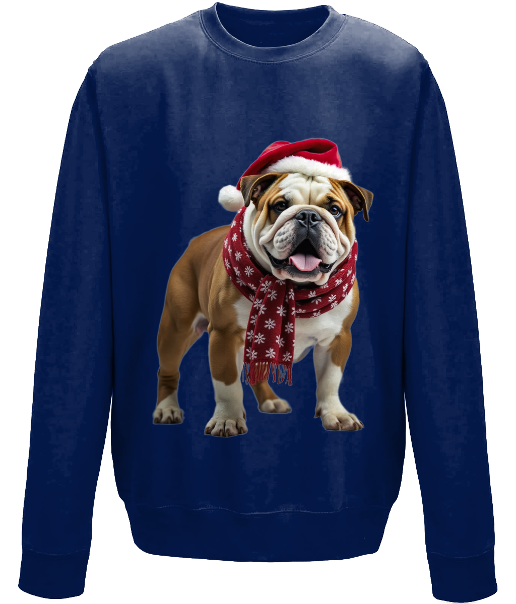 Bulldog Festive Menna Childrens Sweatshirt (Standard)