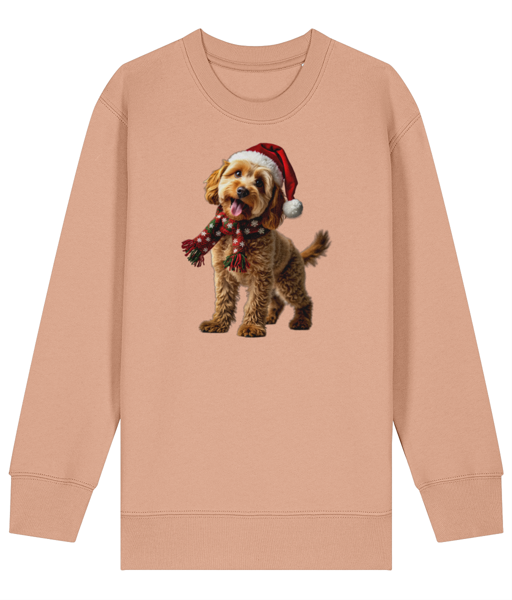 Cockapoo Festive Carwyn Childrens Sweatshirt (Premium).