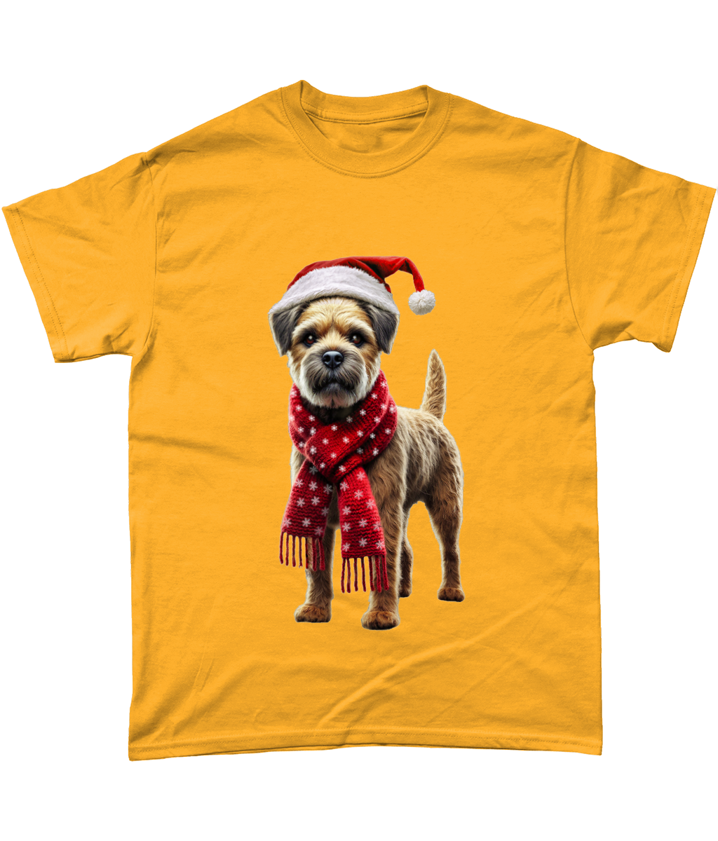 Border Terrier Festive Fallon T-Shirt (Standard)