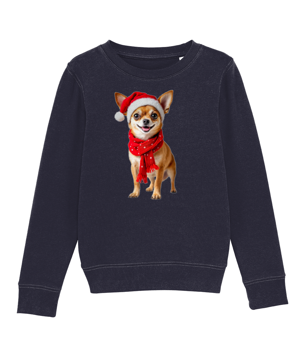 Chihuahua Festive Pixie Childrens Sweatshirt (Premium)