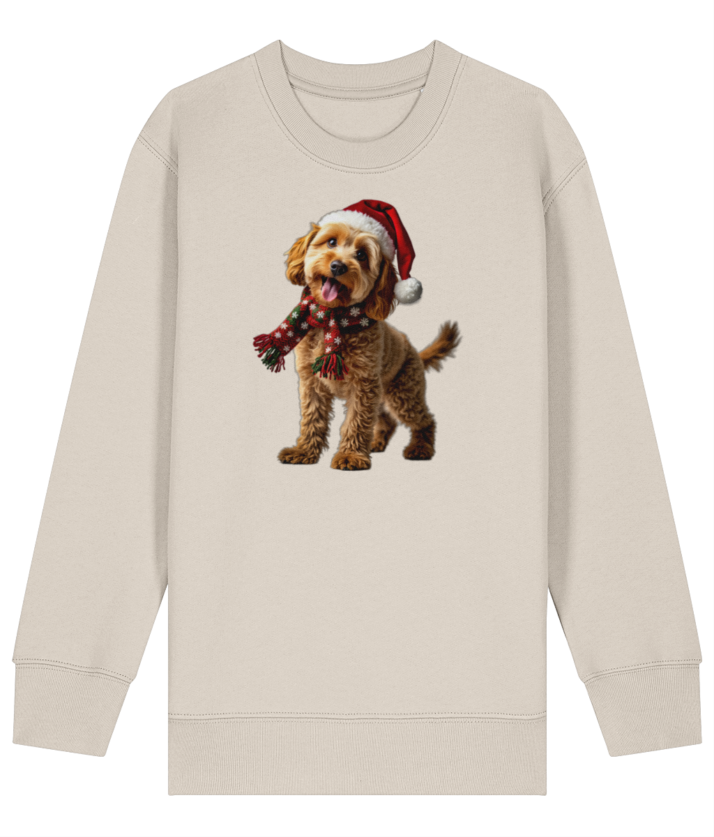 Cockapoo Festive Carwyn Childrens Sweatshirt (Premium).