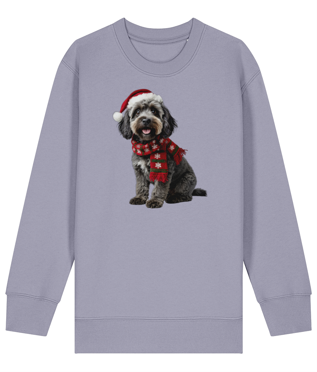 Cockapoo Festive Bronwen Childrens Sweatshirt (Premium).