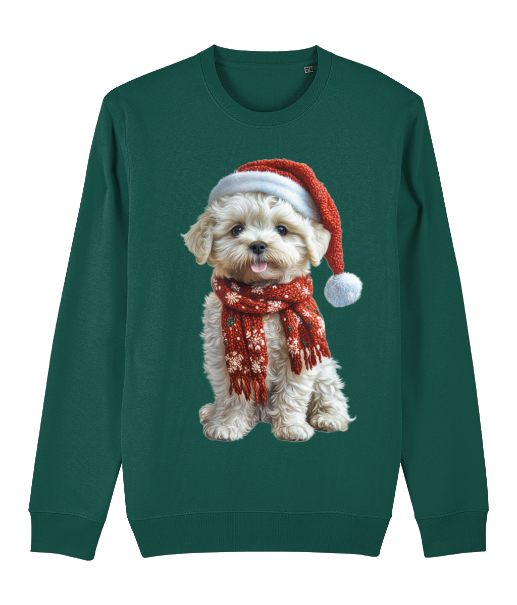 Bichon Frise Festive Lennon Sweatshirt (Premium)