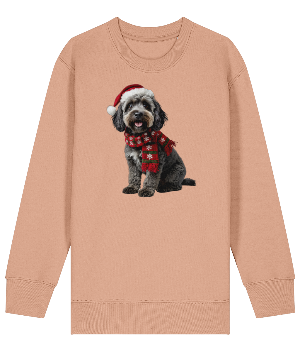 Cockapoo Festive Bronwen Childrens Sweatshirt (Premium).