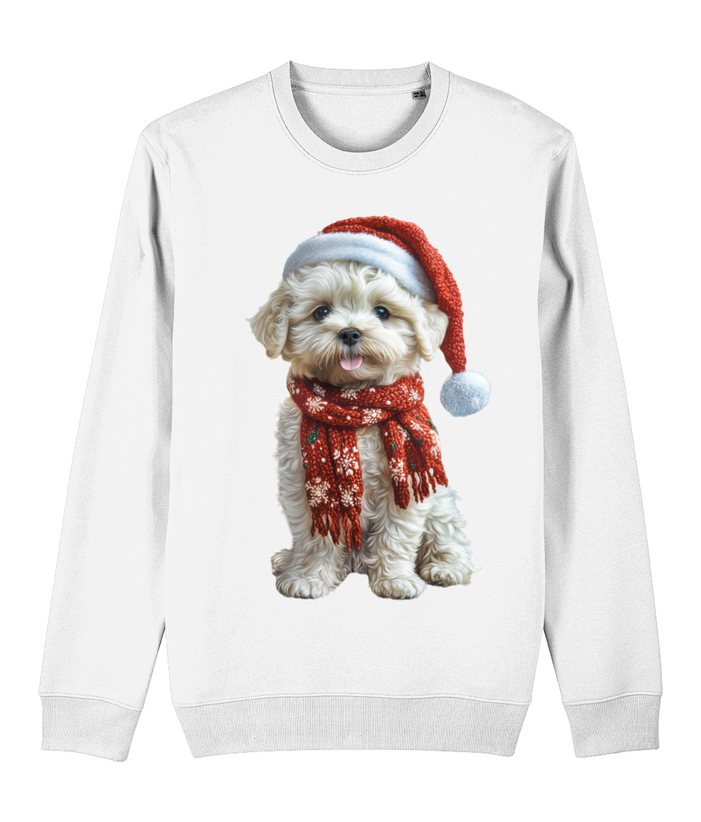 Bichon Frise Festive Lennon Sweatshirt (Premium)