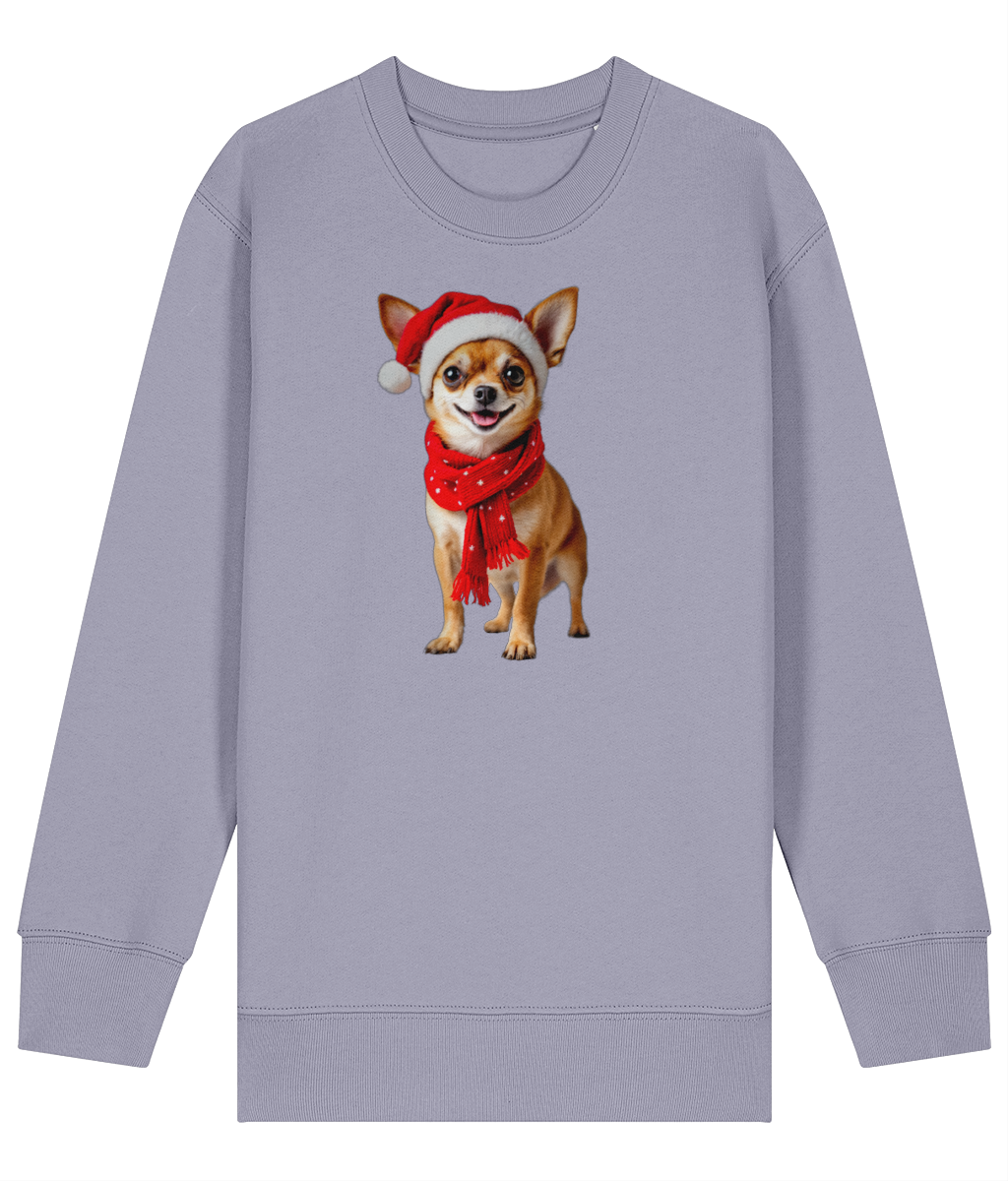 Chihuahua Festive Pixie Childrens Sweatshirt (Premium).