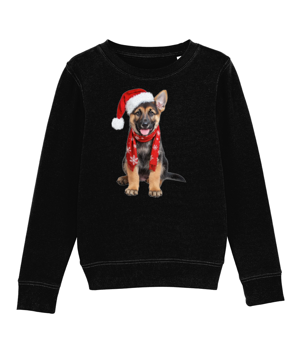 German Shepherd Festive Rina Childrens Sweatshirt (Premium)