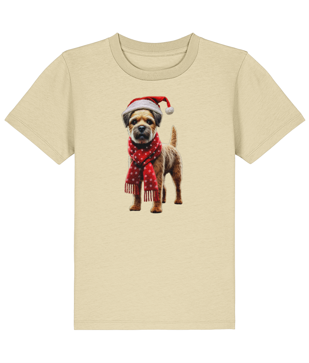 Border Terrier Festive Fallon Childrens T-shirt (Premium)