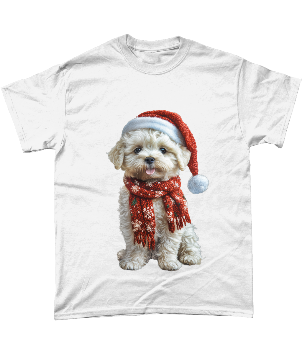 Bichon Frise Festive Lennon T-Shirt (Standard)