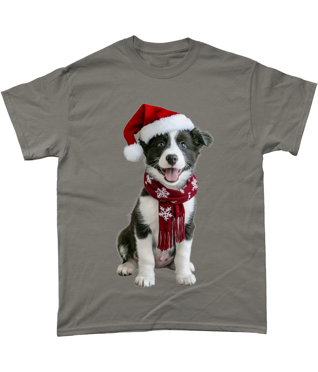 Border Collie Festive Pup T-Shirt (Standard)