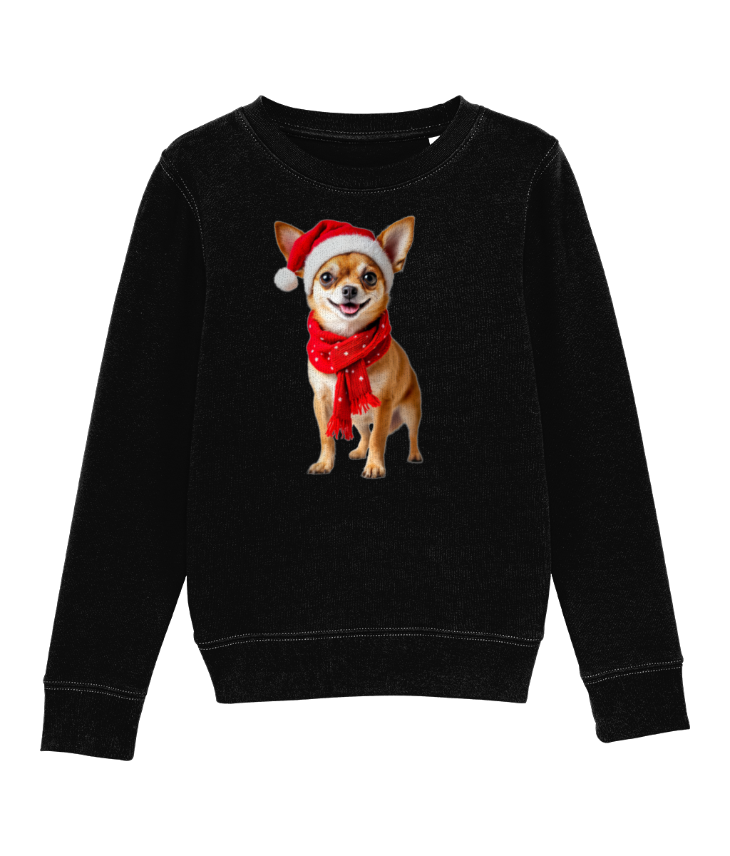 Chihuahua Festive Pixie Childrens Sweatshirt (Premium)