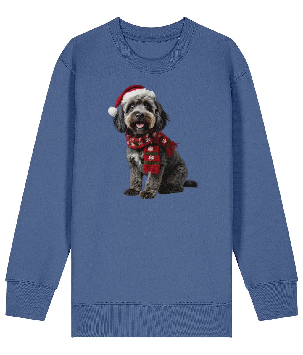 Cockapoo Festive Bronwen Childrens Sweatshirt (Premium).