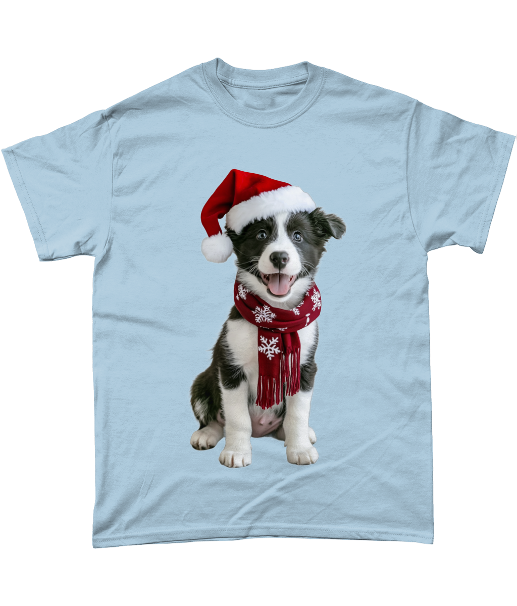 Border Collie Festive Pup T-Shirt (Standard)