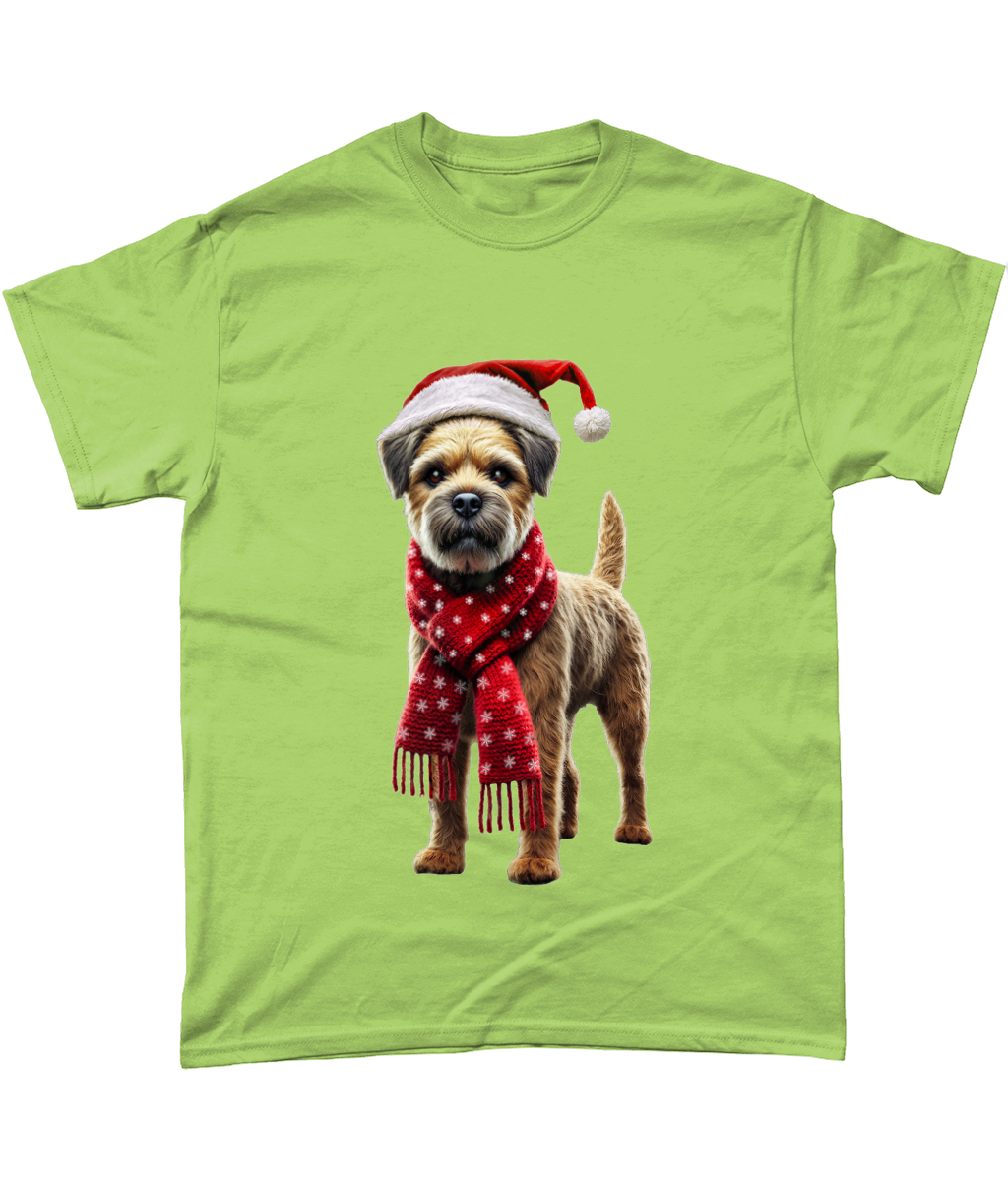 Border Terrier Festive Fallon T-Shirt (Standard)