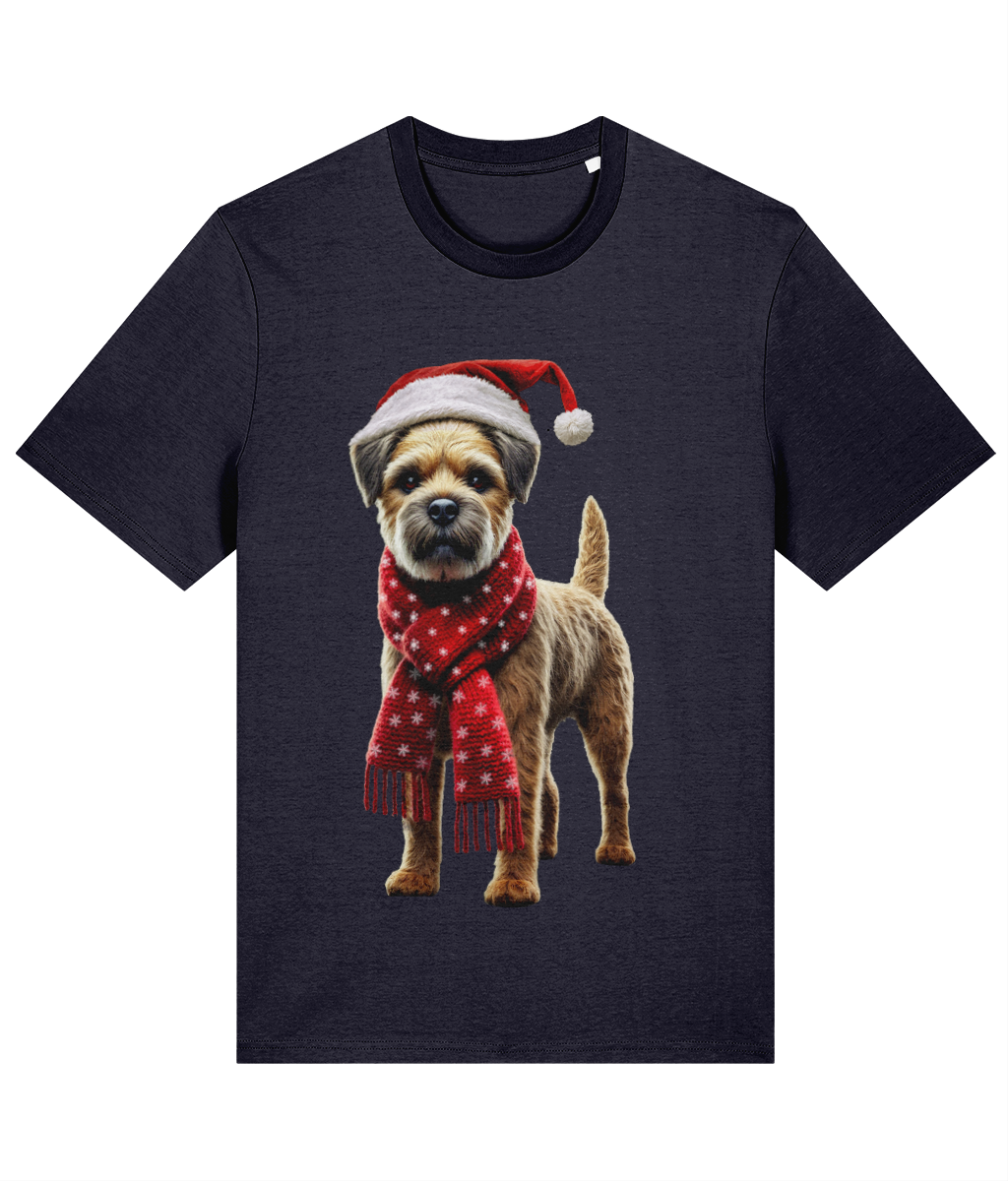 Border Terrier Festive Fallon T-shirt (Premium)