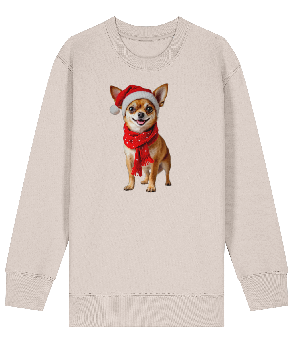 Chihuahua Festive Pixie Childrens Sweatshirt (Premium).