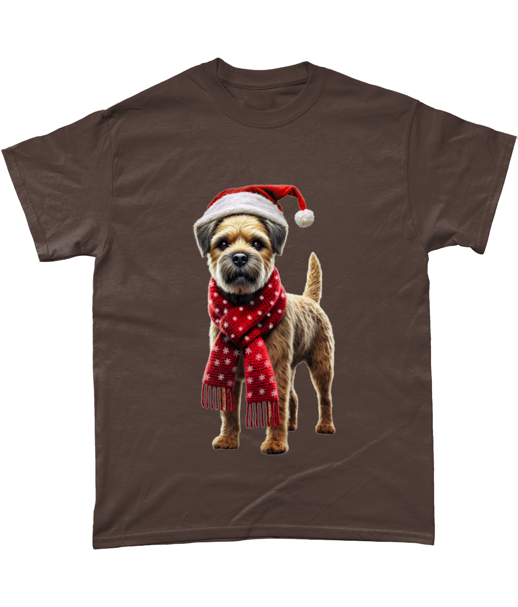 Border Terrier Festive Fallon T-Shirt (Standard)