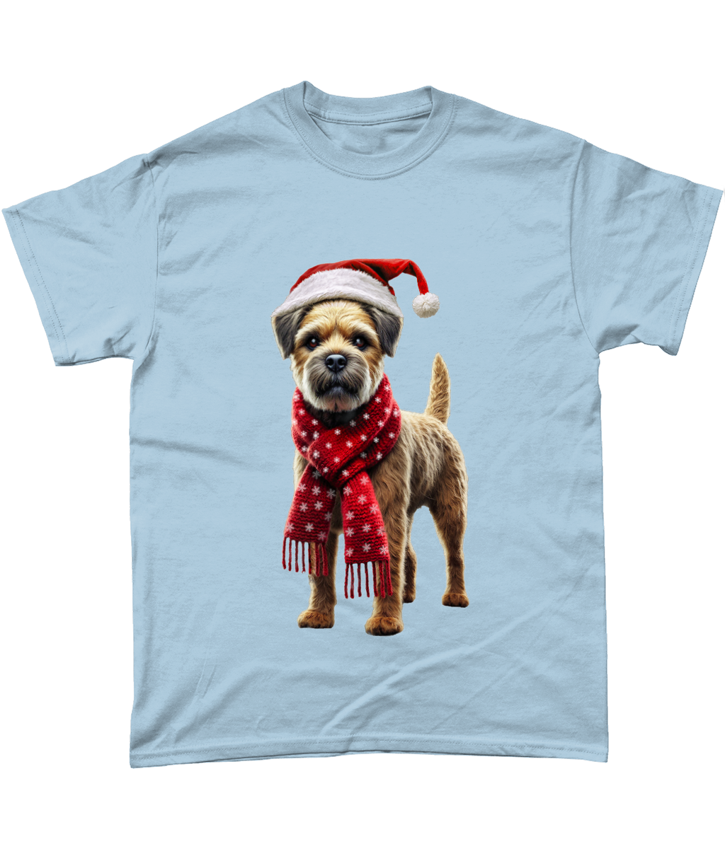 Border Terrier Festive Fallon T-Shirt (Standard)