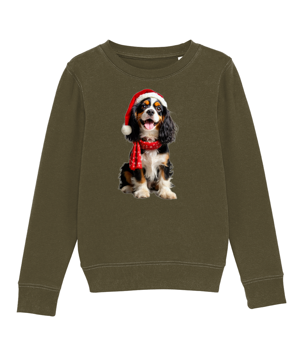 King Charles Festive Noodle Childrens Sweatshirt (Premium)