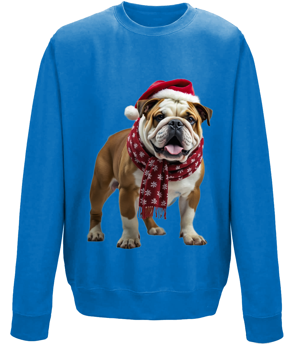 Bulldog Festive Menna Childrens Sweatshirt (Standard)