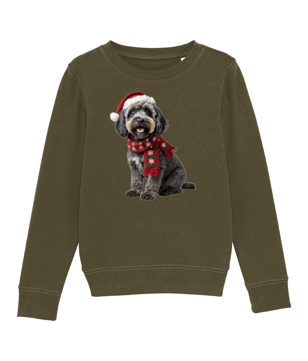 Cockapoo Festive Bronwen Childrens Sweatshirt (Premium)