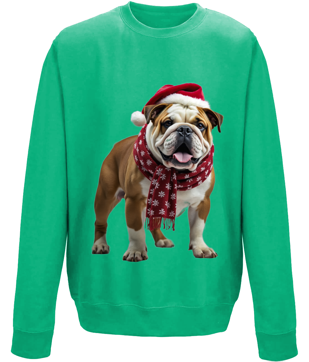 Bulldog Festive Menna Childrens Sweatshirt (Standard)