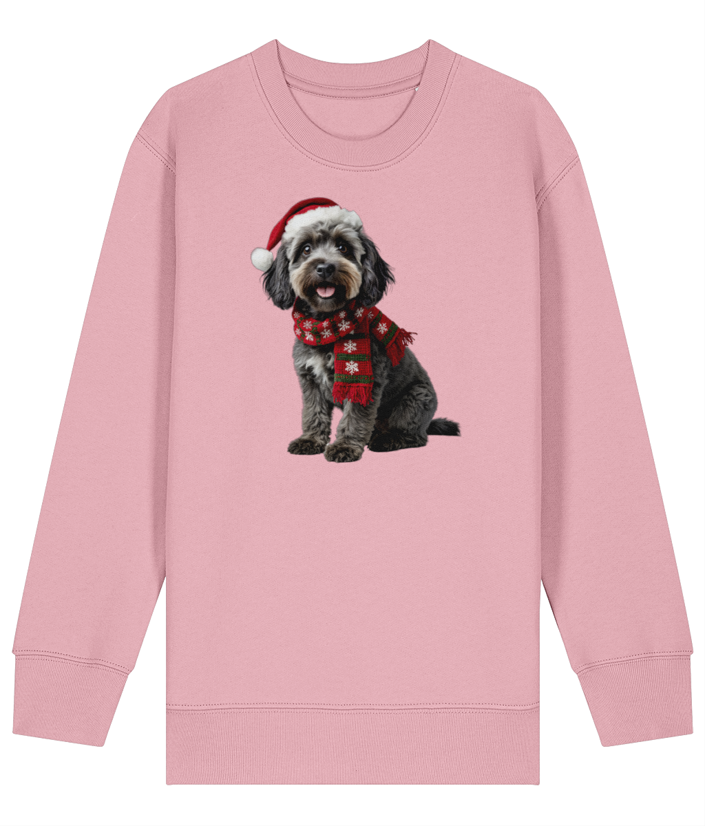 Cockapoo Festive Bronwen Childrens Sweatshirt (Premium).