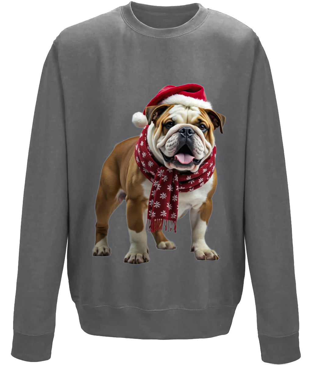 Bulldog Festive Menna Childrens Sweatshirt (Standard)