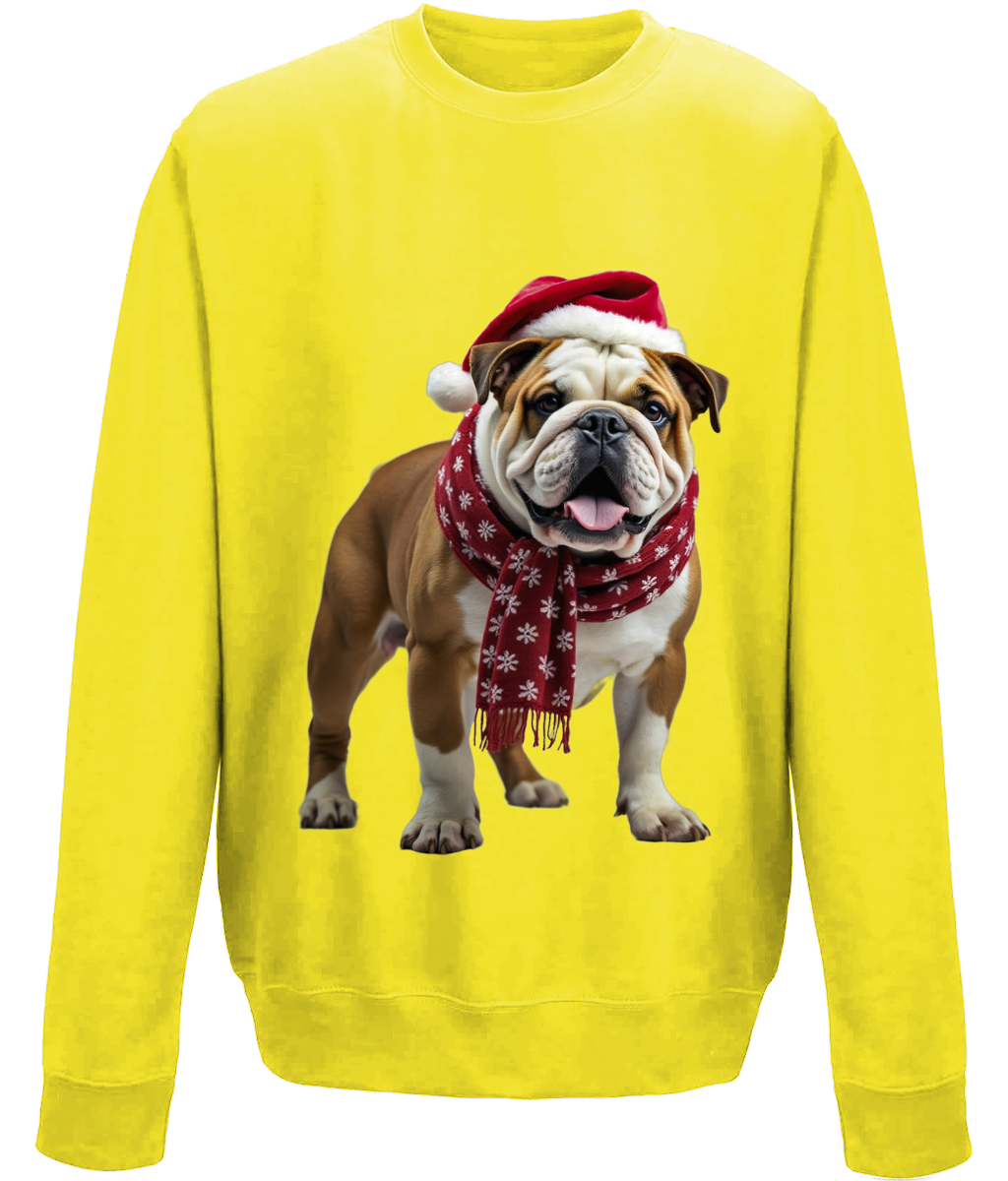 Bulldog Festive Menna Childrens Sweatshirt (Standard)