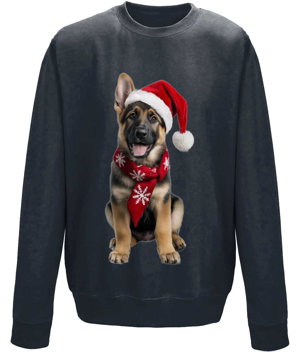 German Shepherd Festive Prince Childrens Sweatshirt (Standard)