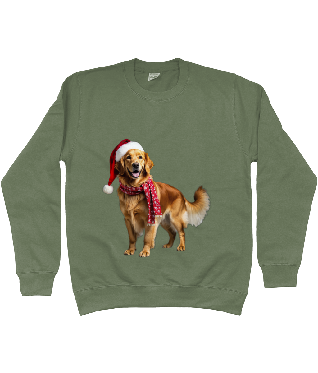 Golden Retriever Festive Nugget Sweatshirt (Standard)