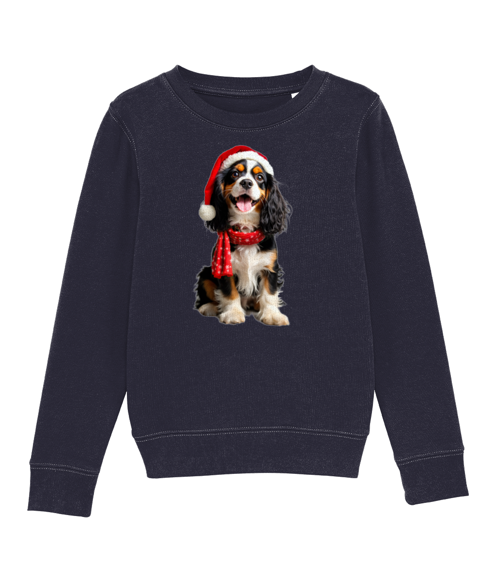 King Charles Festive Noodle Childrens Sweatshirt (Premium)