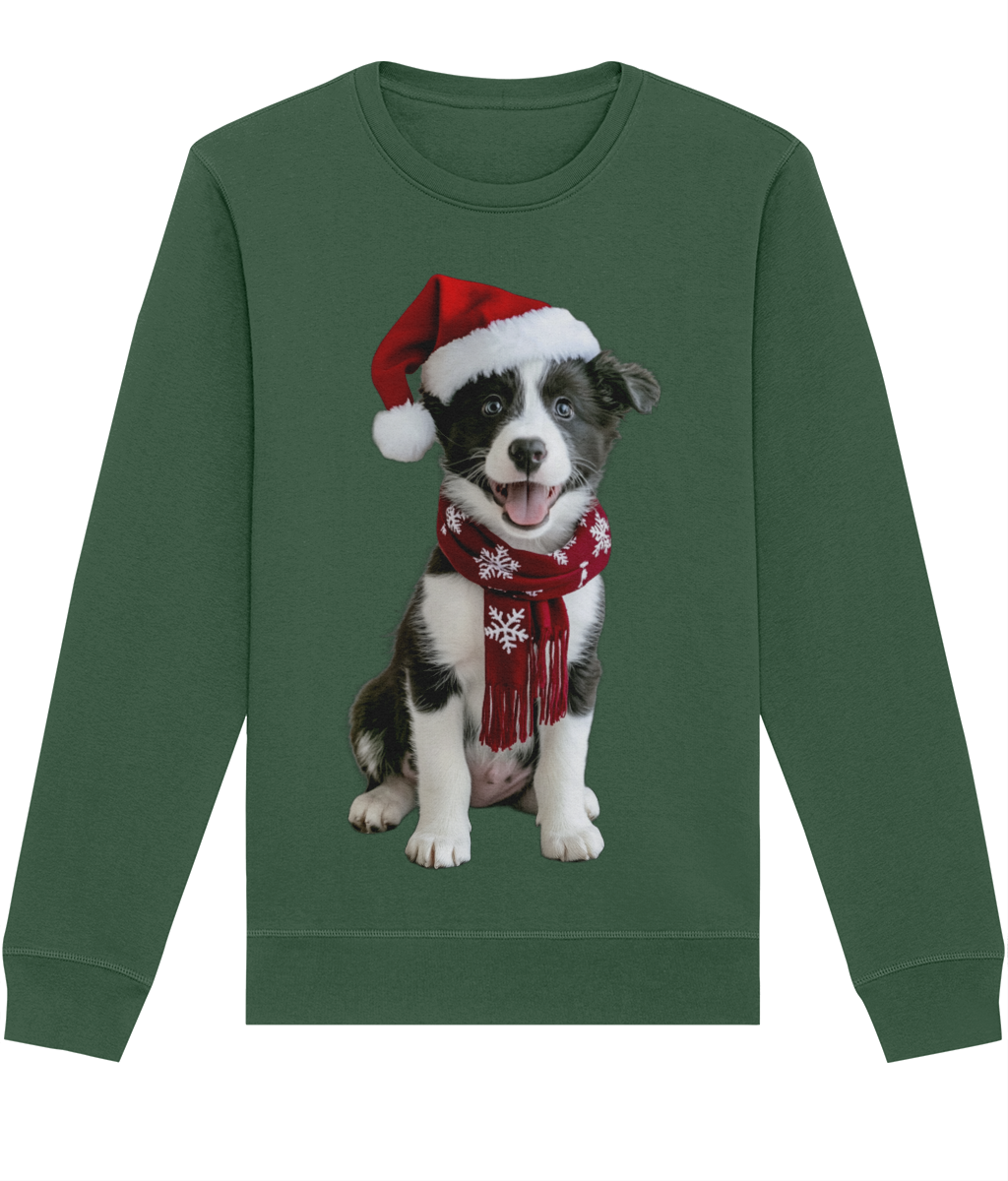 Border Collie Festive Pup Sweatshirt (Classic)