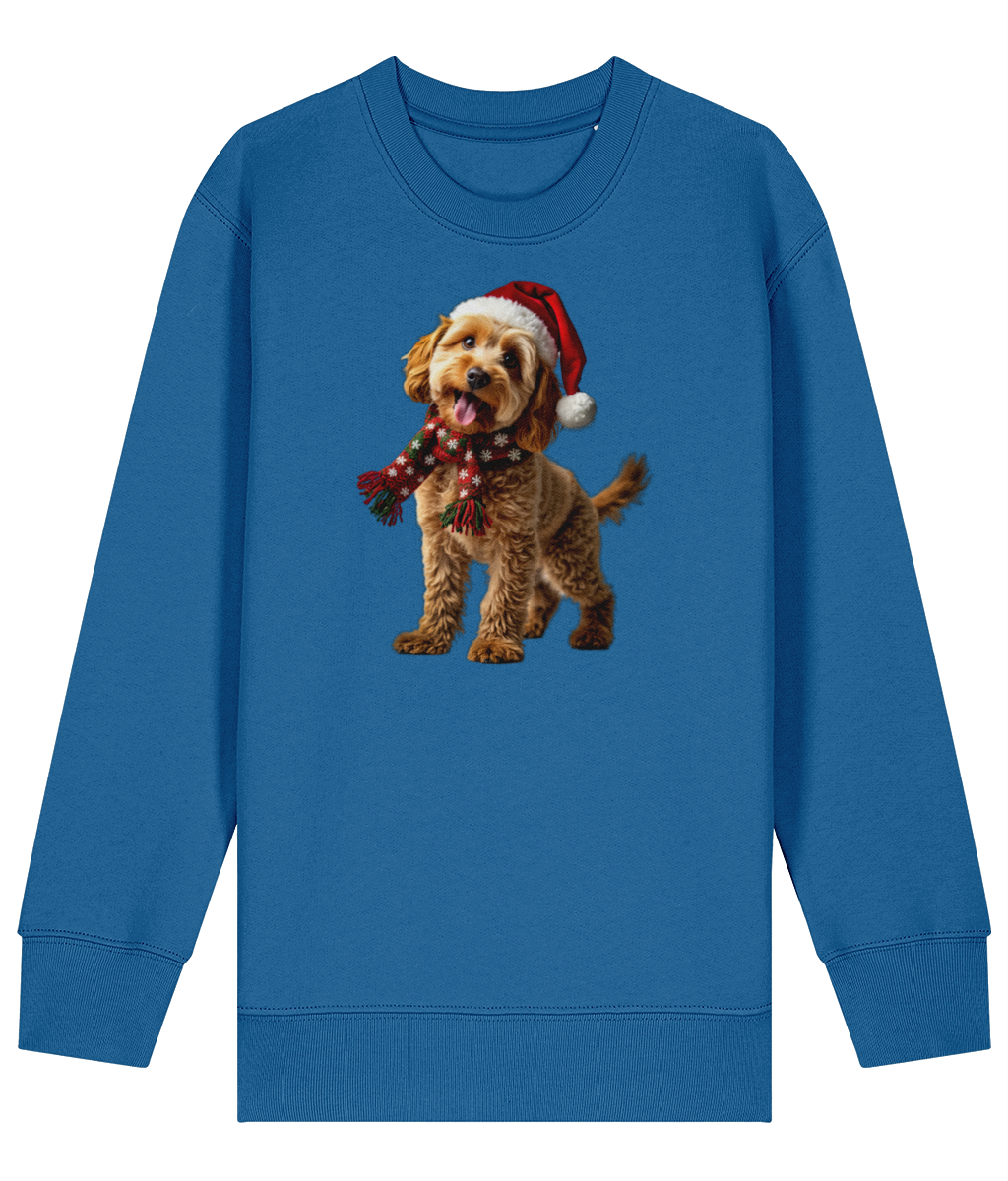 Cockapoo Festive Carwyn Childrens Sweatshirt (Premium).