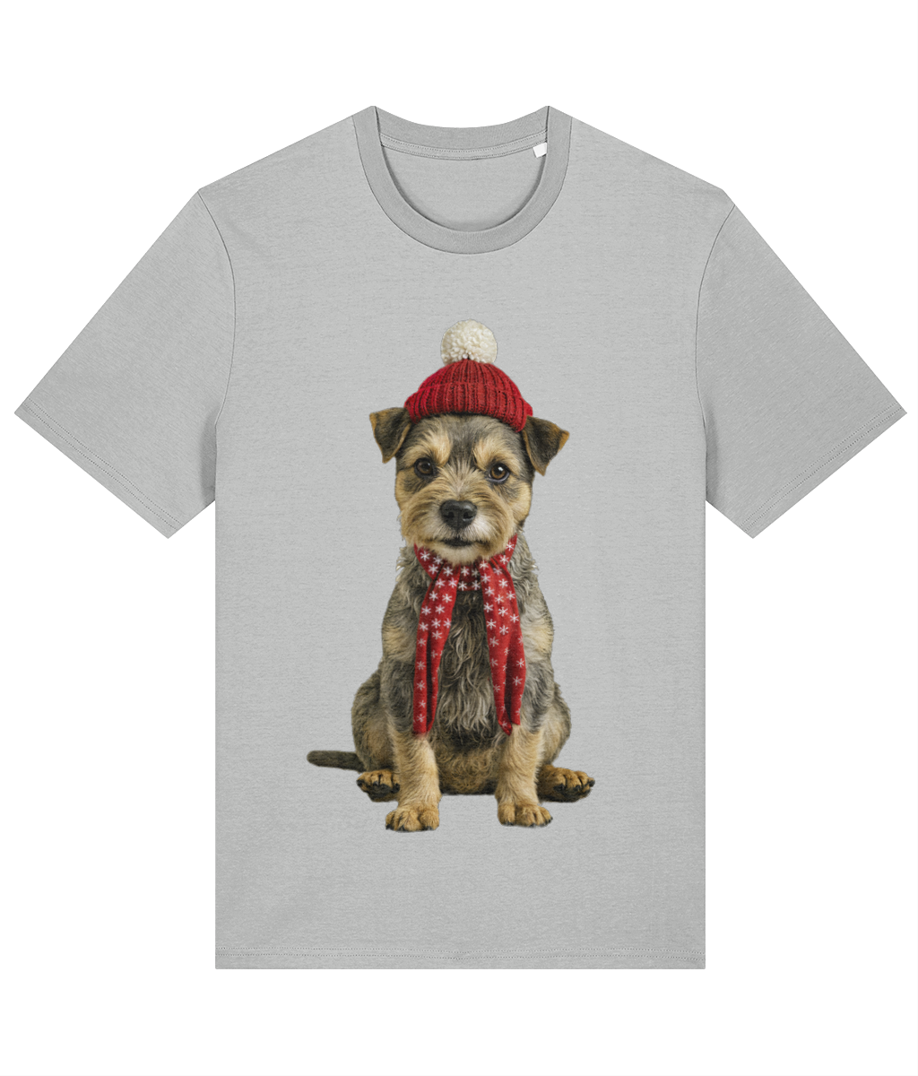 Border Terrier Festive Tadhg T-shirt (Premium)