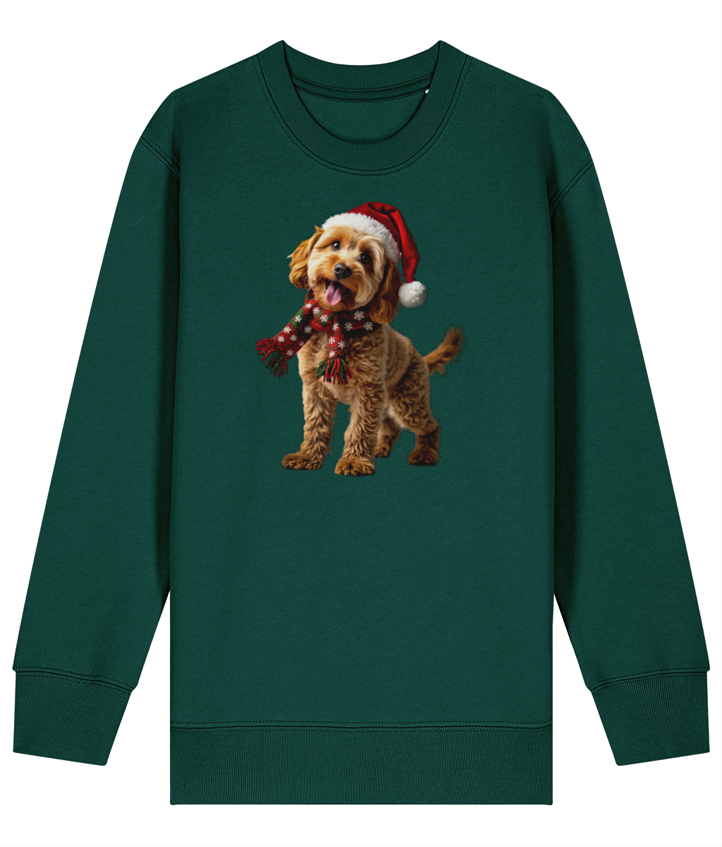 Cockapoo Festive Carwyn Childrens Sweatshirt (Premium).