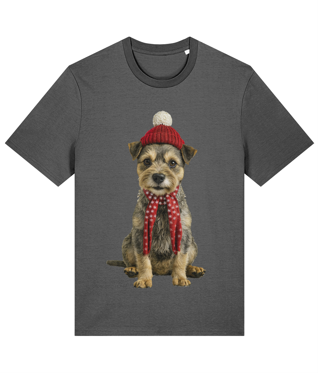 Border Terrier Festive Tadhg T-shirt (Premium)