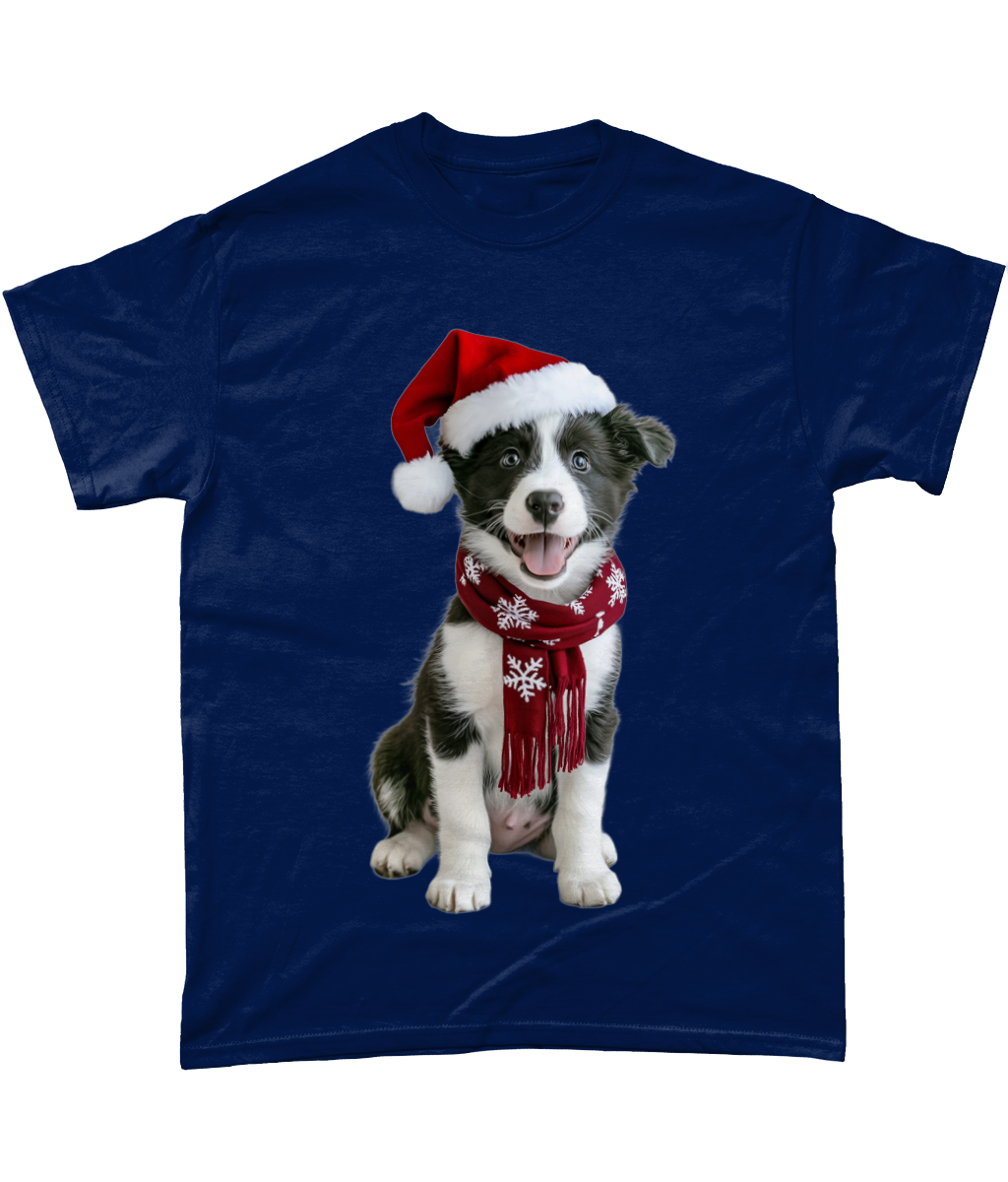 Border Collie Festive Pup T-Shirt (Standard)