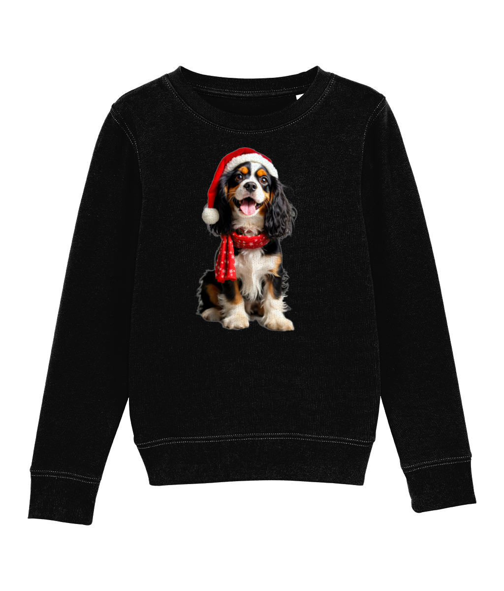 King Charles Festive Noodle Childrens Sweatshirt (Premium)